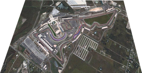 Circuit of the america, vue 3D