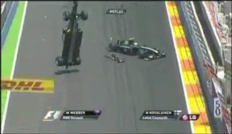 Accident de Mark Webber au Grand Prix de F1 de Valence 2