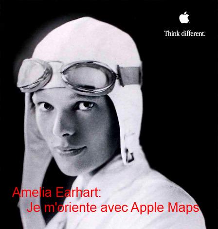 Amelia Earhart et Apple Maps