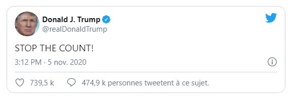 Donald Trump: stoppez le décompte!