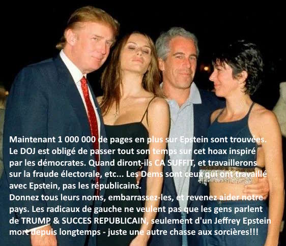 Trump avec Epstein et un tweet sur les démocrates