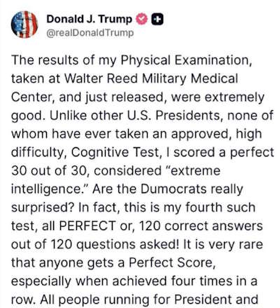 Donald Trump réussit 4 fois le Moca